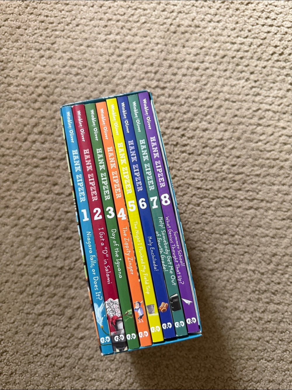 Hank Zipzer 8-Book Kids Chapter Book Box Set EUC